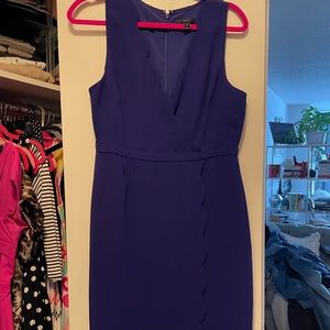 JCREW work dress. Deep purple. Scallop detail.